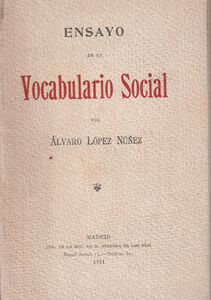 Ensayo de un vocabulario social