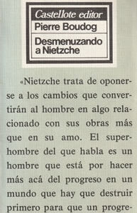 Desmenuzando a Nietzsche