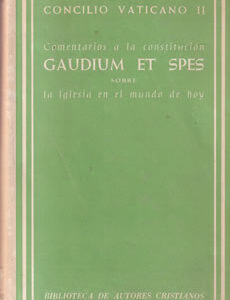 Comentarios a la constitución gaudium et spes sobre la Iglesia en el mundo de hoy
