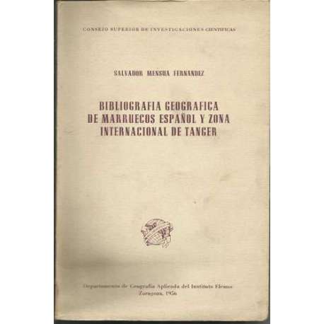 Bibliografía geográfica de Marruecos español y zona internacional de Tánger