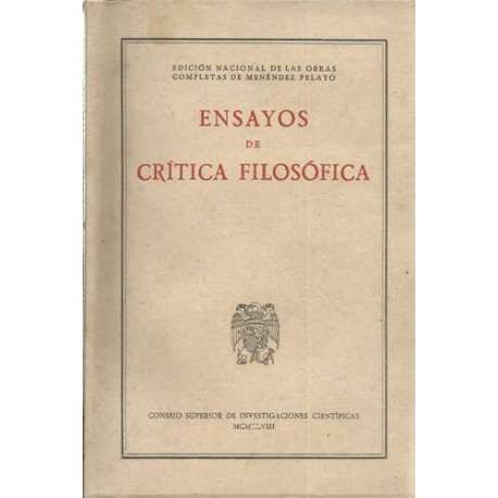 Ensayos de crítica filosófica