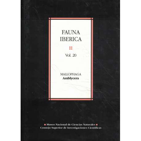 Fauna Ibérica. Vol. 20. Mallophaga. Amblycera
