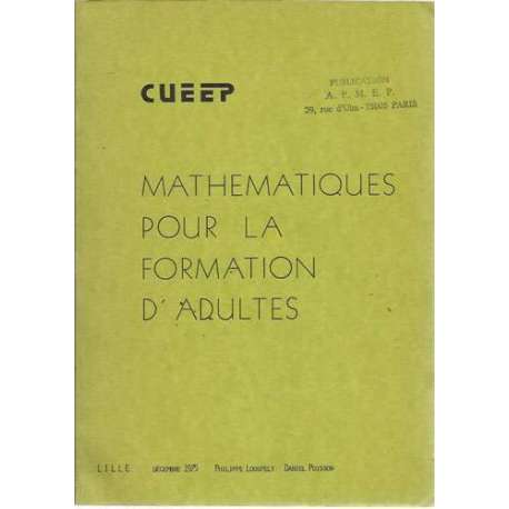 Mathématiques pour la formation d´adultes