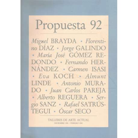 Propuesta 92. Talleres de arte actual