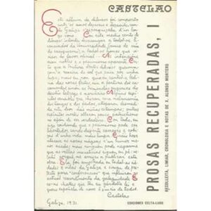 Prosas recuperadas, I (1912-1950)