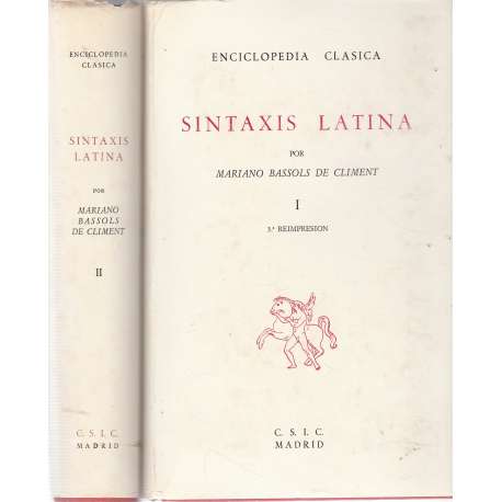Sintaxis latina. 2 tomos