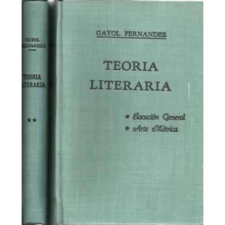 Teoría literaria. 2 tomos