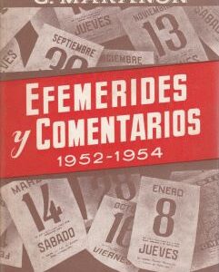 Efemérides y comentarios 1952-1954