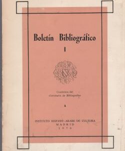 Boletín bibliográfico. I