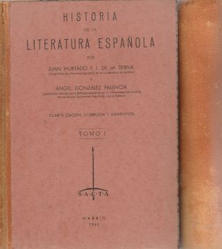 Historia de la literatura española. 2 Tomos