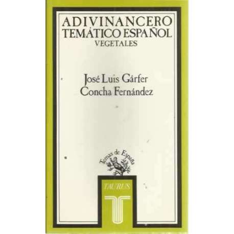 Adivinancero temático español. Vegetales