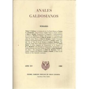 Anales Galdosianos 1980. Año XV