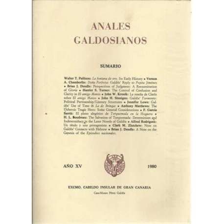 Anales Galdosianos 1980. Año XV