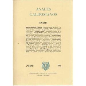 Anales Galdosianos 1982. Año XVII