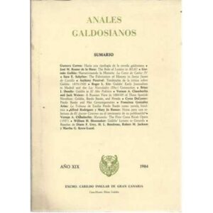 Anales Galdosianos 1984. Año XIX