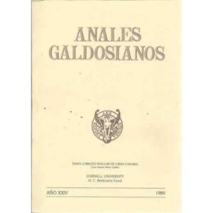 Anales Galdosianos 1989. Año XXIV