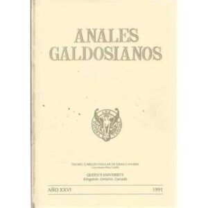 Anales Galdosianos 1991. Año XXVI