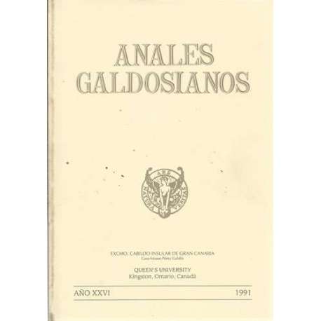 Anales Galdosianos 1991. Año XXVI