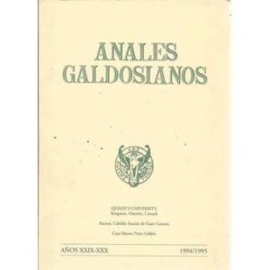 Anales Galdosianos 1994/1995. Año XXIX-XXX