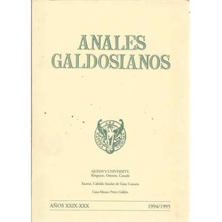 Anales Galdosianos 1994/1995. Año XXIX-XXX