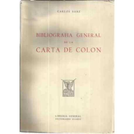 Bibliografía general de la Carta de Colón