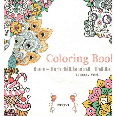 Coloring Book. Neo-Traditional Tattoo