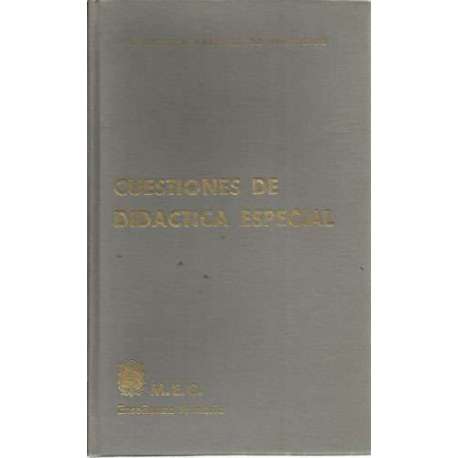Cuestiones de didactica especial