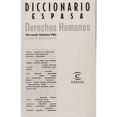 Diccionario Espasa. Derechos Humanos