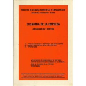 Economía de la empresa. Organización y gestión
