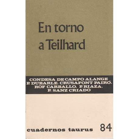 En torno a Teilhard