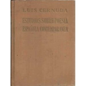 ESTUDIOS SOBRE POESÍA ESPAÑOLA CONTEMPORÁNEA