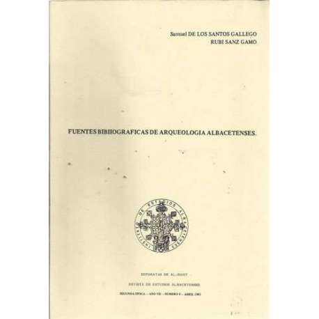 Fuentes bibliograficas de arqueología Albacetenses
