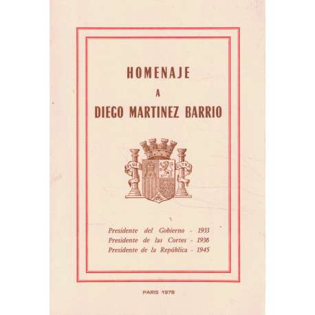 Homenaje a Diego Martínez Barrio