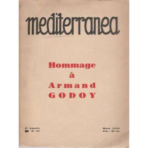 Hommage à Armand Godoy. Mediterranea 3 année nº 27. Mars 1929