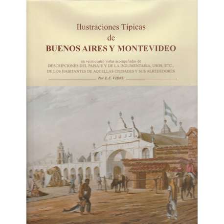 Ilustraciones típicas de Buenos Aires y Montevideo