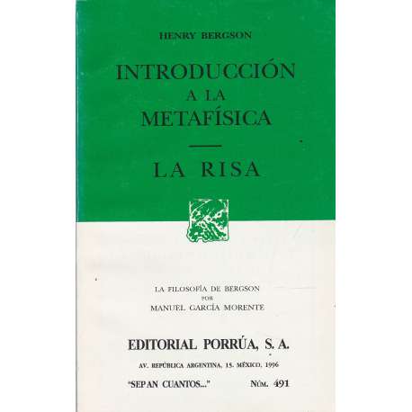 Introducción a la metafísica. La risa