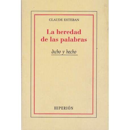 La heredad de las palabras
