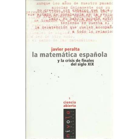 La matemática española y la crisis de finales del siglo XIX