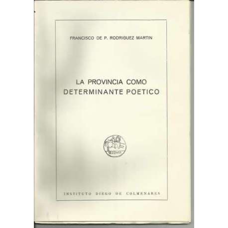 La provincia como determinante poético