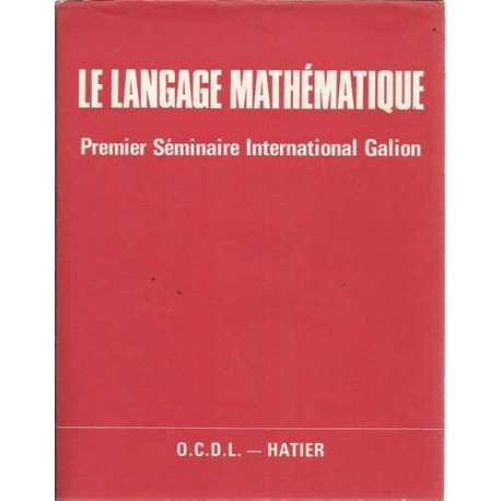 Le langage mathámatique