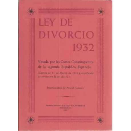 Ley de divorcio 1932