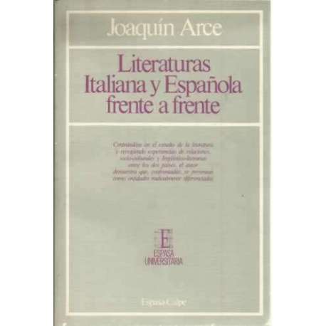 Literaturas Italiana y Española frente a frente