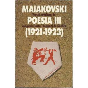 Maiakovski. Poesía III (1921-1923) . Versión Catalana