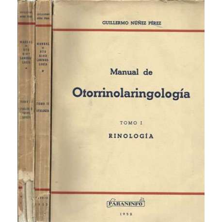 Manual de otorrinolaringología. III Tomos