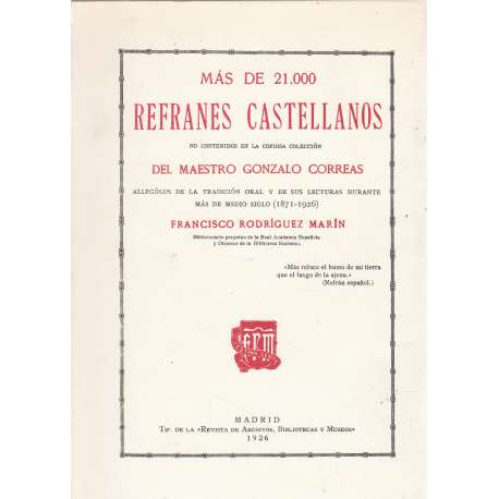 Más de 21.000 refranes castellanos