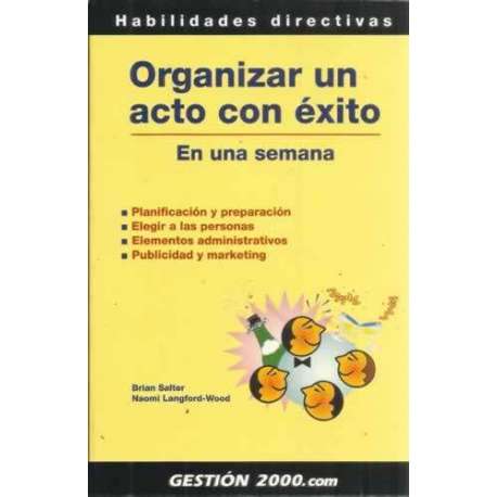 Organizar un acto con éxito en una semana