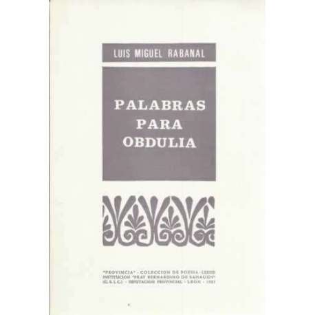 Palabras para Obdulia