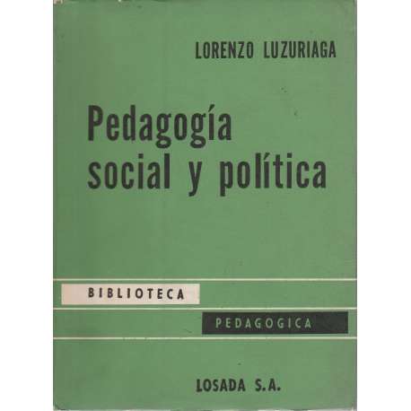 Pedagogía social y política