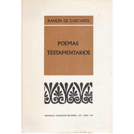 Poemas testamentarios