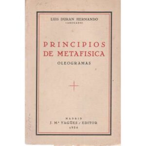 Principios de metafísica. Oleogramas